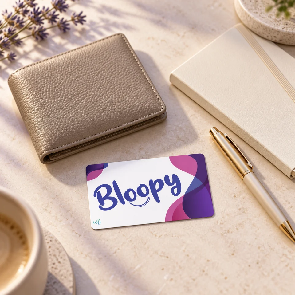 NFC card Happy — Ready for your next meeting.